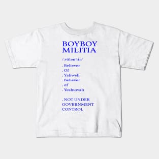 Boyboy Militia Dictionary collection (blue) Kids T-Shirt